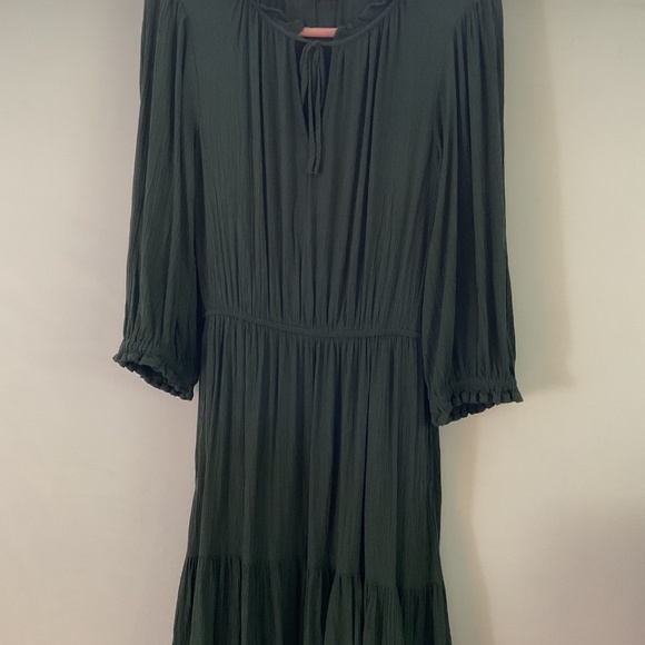 KNOX ROSE DARK GREEN HOLIDAY DRESS SMALL EXCELLENT - Picture 3 of 4